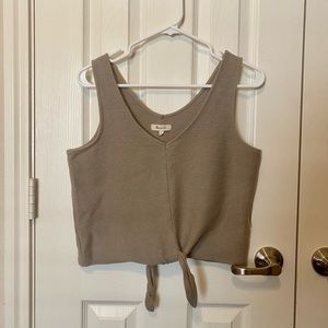 Madewell Texture and Thread front-tie tank top